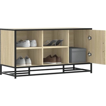 vidaXL Пейка за обувки Sonoma Oak 100x40x53, 5 cm Инженерна дървесина (849215)