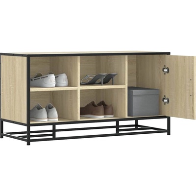 vidaXL Пейка за обувки Sonoma Oak 100x40x53, 5 cm Инженерна дървесина (849215)