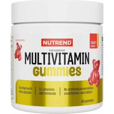 Nutrend Multivitamínové gumené cukrovinky, s ovocnou príchuťou 60 cukroviniek