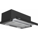 Arielli Абсорбатор Arielli ATH-400BL, за вграждане, телескопичен, енергиен клас C, 65W, въздухопоток 400 m3/h, 1 мотор, метални филтри, черен (ATH-400BL)