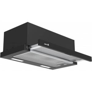 Arielli Абсорбатор Arielli ATH-400BL, за вграждане, телескопичен, енергиен клас C, 65W, въздухопоток 400 m3/h, 1 мотор, метални филтри, черен (ATH-400BL)