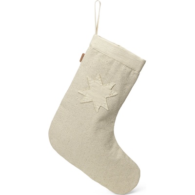 ferm LIVING Коледен чорап VELA 50 см, бял, памук, твърди LIVING (FERM1104267535)