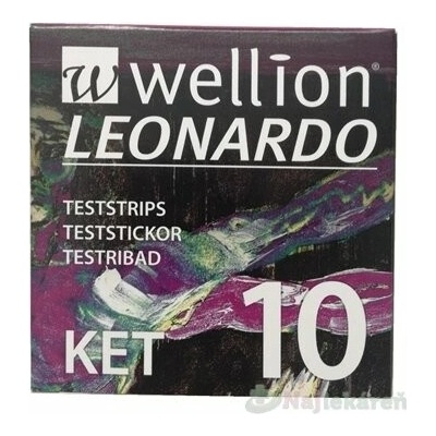 Wellion LEONARDO KET Proužky testovací 1 balení 10 ks