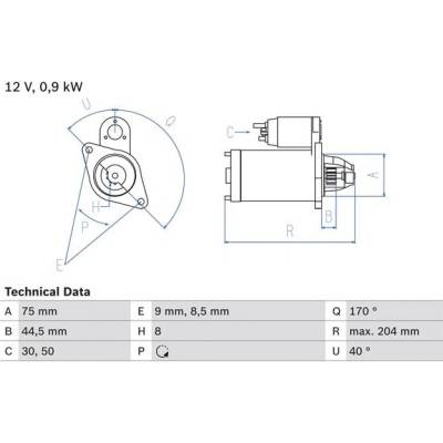 BOSCH STARTER 0 986 023 520