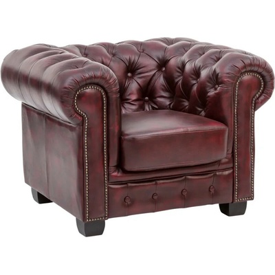 Sob nábytek Chesterfield červená pravá kůže F0A00000369W