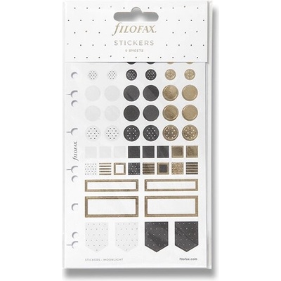 Filofax Samolepky Multi Moonlight náplň osobních A5 diářů 6 listů