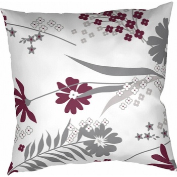 Dadka krep Agata bordová na bielej 40 x 40 cm