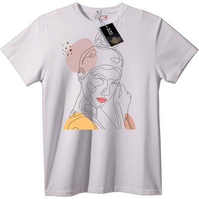 NOONEBRAND Тениска Артистичен Женски Портрет - L, White