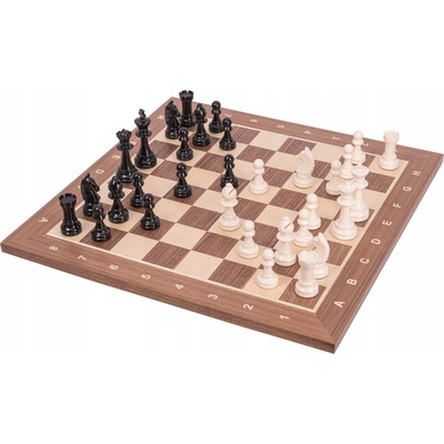 Dřevěné šachy - Sada tahů č. 5 Ořech Basic Square