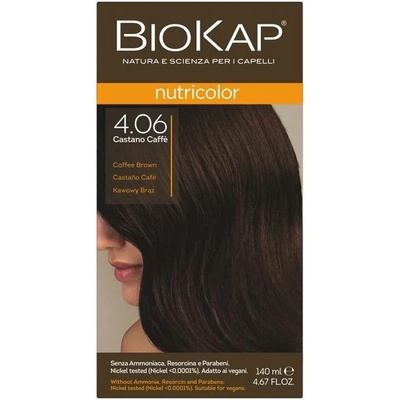 Biokap NutriColor barva na vlasy Kávová hnědá 4.06