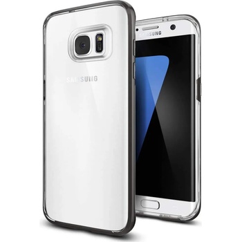 Image 1 of Spigen Neo Hybrid Case Crystal - хибриден кейс с висока степен на защита за Samsung Galaxy S7 Edge (прозрачен-тъмносив)