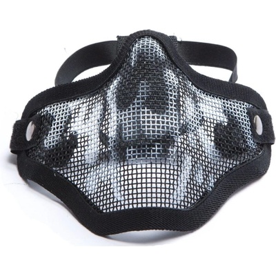 Action Sport Games Екшън спортни игри Airsot защитна маска STALKER ASG с метална долна част на маската - BLACK / WHITE (14671)