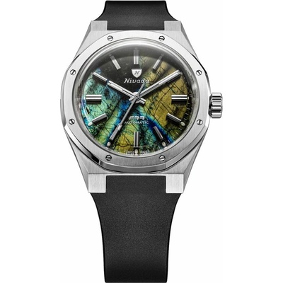 Nivada Grenchen F77 MK2 Labradorite 100 Years Black Rubber