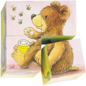 Image 1 of Goki - Дървени кубчета - Бебета животни (57056)