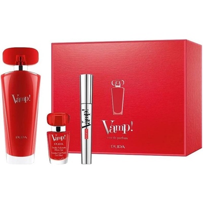 PUPA Pupa Комплект Vamp! Red - Парфюмна вода, Спирала и Лак за нокти, 50 + 2 х 9 ml