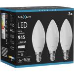 Mexen Nova 3x LED крушка E14, C37, 9W, неутрална - 4000K, 945 lm - L102-E14-0940-01x03 (L102-E14-0940-01x03)