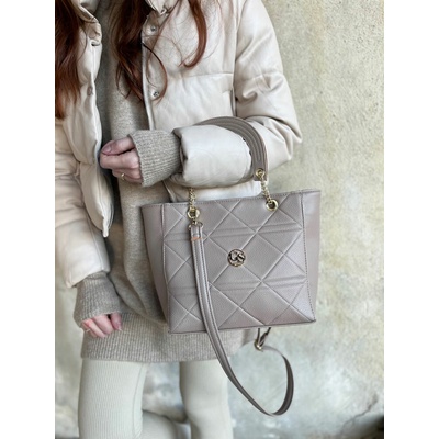 Grosso Hnedo kabelka do ruky GS-3178-taupe sivá