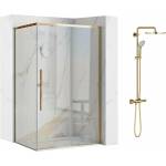 Grohe Комплект душ кабина Rea Solar златна 90x120 см и душ колона Grohe Euphoria златна (5902557355853+26075GL0)