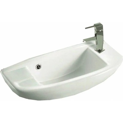 Inter Ceramic Мивка за баня ICC 5223, стенен монтаж, с отвор за смесител, порцелан, бял, 51x24x17см (5223)