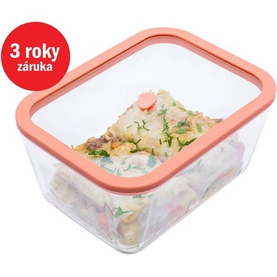Status 131106 Viva vakuová dóza skleněná růžová 2,6 l