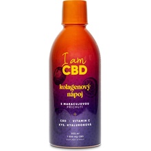 I AM CBD Kolagenový nápoj s CBD, vitamínem C a kys. hyaluronovou s maracujovou příchutí 500 ml