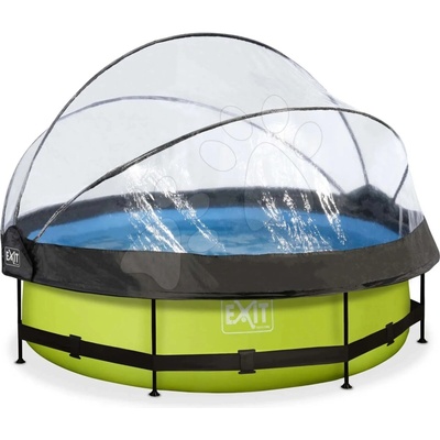 Exit Toys Lime s kartušovou filtrací a kopulí 300 x 76 cm zelená