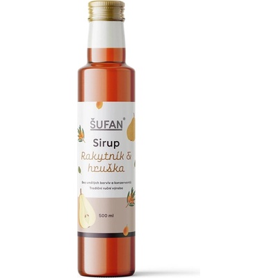 Šufan Rakytníkový sirup s hruškou 0,5 l