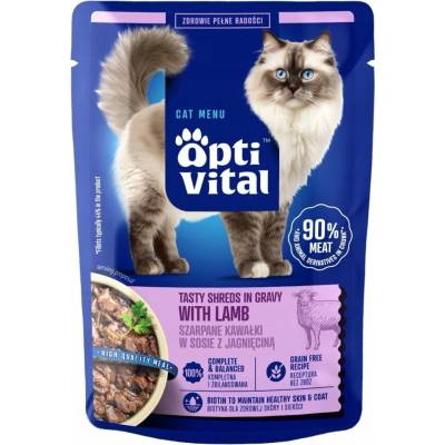 Optivital Tasty shreds in gravy with lamb 85 g