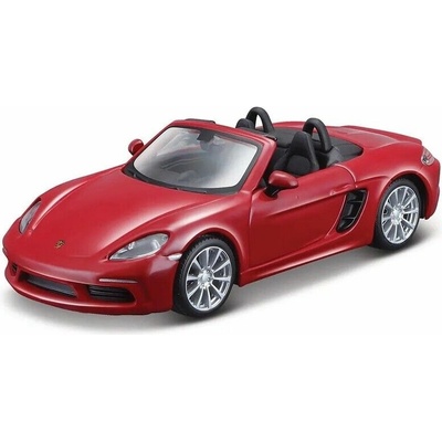 Bburago Autá HOBBY Porsche 718 Boxster tmavo červená 1:32