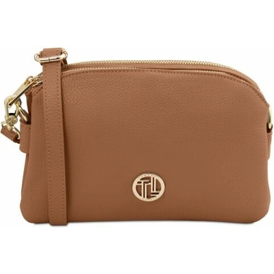 Tuscany Leather Kožená crossbody kabelka Lily Karamelová