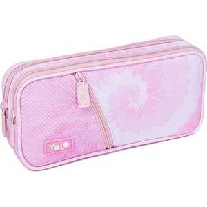 YOLO Ученически несесер YOLO Pink Spiral Tie Dye - 2 ципа (121274-181-3)