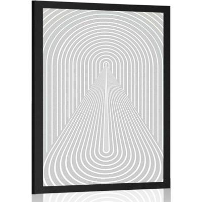 Plakát perspektiva duhy Mid-Century - 40x60 black