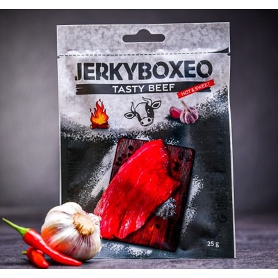 Jerkyboxeo Mierne štipľavé sušené hovädzie mäso 25 g