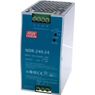 Průmyslový zdroj Mean Well NDR-240-24, 24V=/240W spínaný na DIN lištu