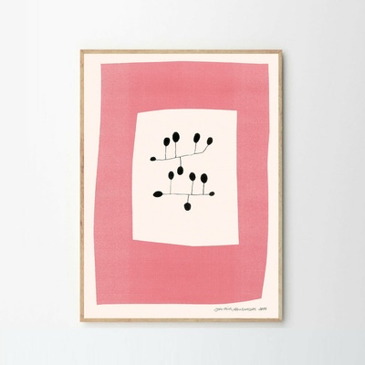 Moikka Plagát Pink Surrender by Leise Dich Abrahamsen 21x29,7 (A4)