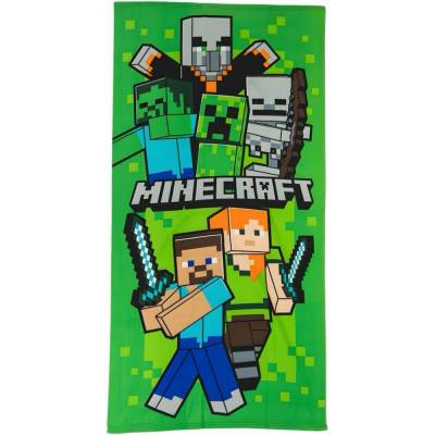 AYmax osuška z mikrovlákna Minecraft Heroes & Mobs 70 x 140 cm