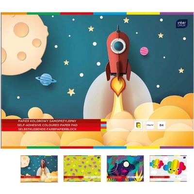 Interdruk Blok samolepících barvených papírů B4 8ks 170gr/m2