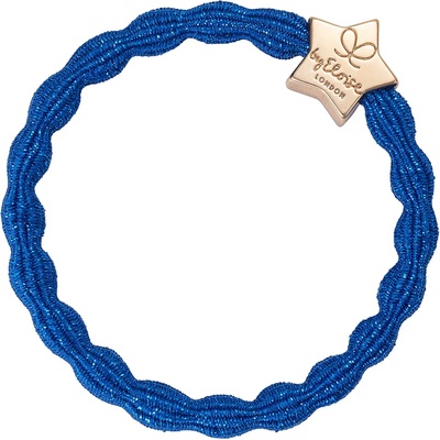 By Eloise London Metallic Gold Star Ластик за коса за жени цвят Royal Blue