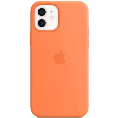 Apple Оригинален гръб Apple Silicone Magsafe Cover за iPhone 12/12 Pro - Оранжев, MHKY3ZE/A