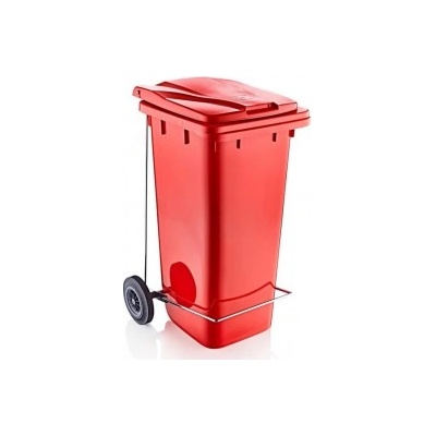 Senyayla - Пластмасов кош за отпадъци с педал и колела 60x45, 5xh95, 5см 120л червен SA-(6507 / 6505) (0151459)