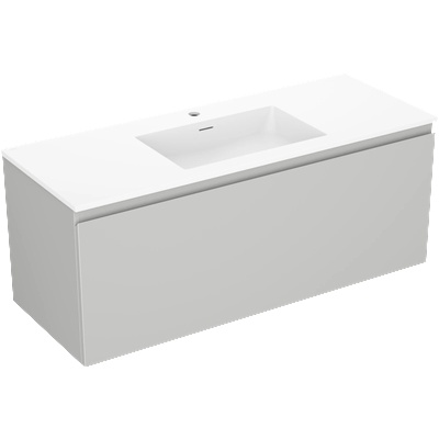 Mexen Orio шкафче за баня 120 cm с умивалник Otis, 1 чекмедже, сиво мат/бяло мат - 91A10-12047-1-BF62-W18M01 (91A10-12047-1-BF62-W18M01)