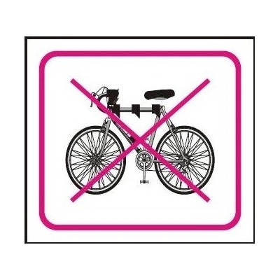 Symbol - zákaz vstupu s kolem, samolepka