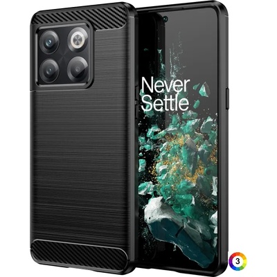 OnePlus 10T Удароустойчив Carbon Fiber Калъф и Протектор