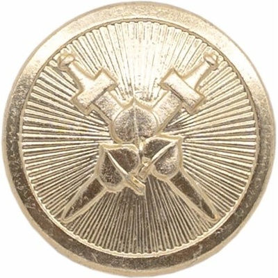 Gombík so znakom SK (meče a lístky) 25mm ZLATÝ