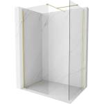 Mexen Kioto-X стена за душ Walk-in 130 x 70 cm, прозрачна 10 mm, златна четкана - 800-130-202-55-00-070-X (800-130-202-55-00-070-X)