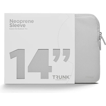 Trunk Удароустойчив неопренов калъф за MacBook Pro 14 M1 (2021), MacBook Pro 14 M2 (2023) - Trunk Neoprene Laptop Sleeve (сребрист) (TR-ALSPRO14-SCL)