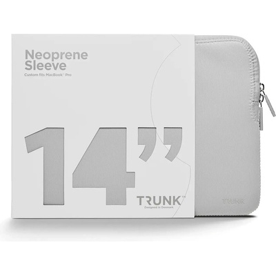 Trunk Удароустойчив неопренов калъф за MacBook Pro 14 M1 (2021), MacBook Pro 14 M2 (2023) - Trunk Neoprene Laptop Sleeve (сребрист) (TR-ALSPRO14-SCL)