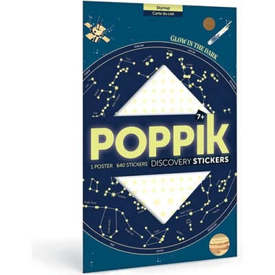 POPPIK Плакат със стикери poppik - Светеща карта на съзвездията (dis004)
