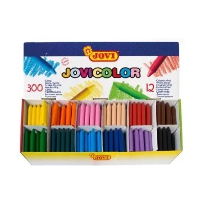 Jovi - Цветни восъчни пастели - 12 цвята - 300 броя (J989)