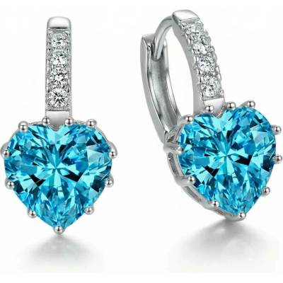 Elanis Jewel Dámské náušnice Brillance Lovely Lake Blue s krystaly Swarovski® EJ00498